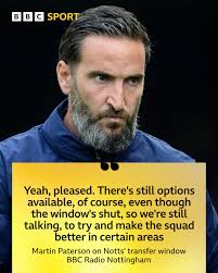 After confirmation that Notts County v Fleetwood is ON, here's the head  coach Martin Paterson