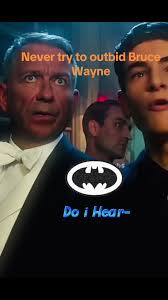 Never try to outbid bruce wayne#batman#money#brucewayne #auction#funnyvideos