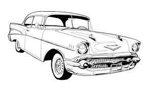 Classic chevy car coloring pages. 57 Chevy Bel Air Drawing Autos Camiones Personalizados Y Dibujos De Autos