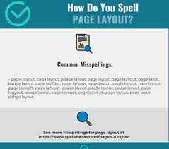 Here are different ways to spell paige. Correct Spelling For Page Layout Infographic Spellchecker Net