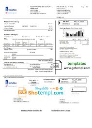 Credit card with no photo; Usa California Socal Gas Utility Bill Template In Word Format Bill Template Utility Bill Gas Utility