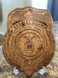 U S Department Of The Air Force Office Of Special Etsy Wood Plaques Wood Carving Patterns Wood Badge