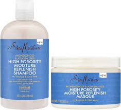 Amazon.com : SheaMoisture Shampoo & Hair Mask, Replenish Bundle for High  Porosity Hair - Moisturizing Shampoo + Deep Conditioning Hair Mask for  Damaged Hair, Curly, Dry Hair (2 Piece Set) : Beauty & Personal Care