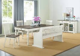 Roundhill furniture biony fabric dining bench. Joanna White Bench With Back Maverick Wholesale Furniture