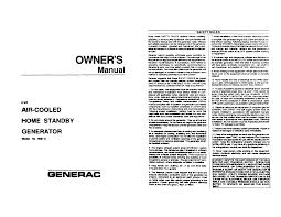 Generac 9067 0 User Manual Standby Generator Manuals And