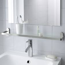 Brogrund Staklena Polica 67x11 Cm Ikea In 2020 Glass Shelves In Bathroom Glass Shelves Ikea Glass Shelves