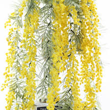 Deciding to buy flower seeds should never be seen as pure self indulgence. 1pcs Artificial Flowers Australia Acacia Yellow Mimosa Vine Spray Hanging Silk Flower Wall Wedding Plants Party Event Decor Artificial Plants Aliexpress