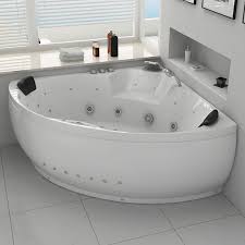Confortable Baignoire 2 Places En Angle Avec 32 Jets Hydromassants Rechauffeur D Eau Et Ozonateur Baignoire Angle Balneo Baignoire Balneo Baignoire Angle