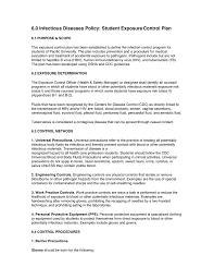 6 0 Infectious Diseases Policy Student Exposure Control Plan