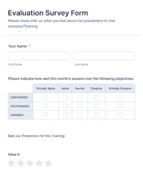 Paperless solutions · trusted by millions · 24/7 tech support Evaluation Survey Form Template Jotform