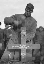 Quentin Roosevelt, the youngest son of President Theodore Roosevelt, was an  aviator in the United States Army Air Service during World War I. On July  14, 1918, while flying a mission over