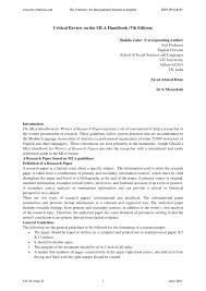 Pdf Critical Review On The Mla Handbook 7th Edition