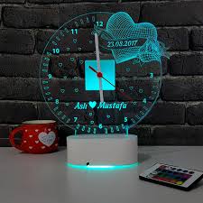 Özel tasarımlar, kurumsal çalışmalar için istanbul anadolu yakasında hizmet vermekteyiz. 3d Kisiye Ozel Romantik Led Lamba Saat Hediyemen Com