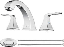 Check spelling or type a new query. Homelody Widespread Bathroom Faucet 8 Inch Lead Free Lavatory Faucet With Pop Up Drain And Supply Hose Polished Chrome Amazon Com