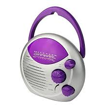 Ipx4 Waterproof Radio Mini Shower Radio Bathroom Fm Am Hanging Music Radio Multiband Y4389z Purple Music Radio Radio Hanging