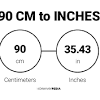 Ini mendefinisikan persamaan yang akan digunakan untuk mengubah sentimeter menjadi inci. 1