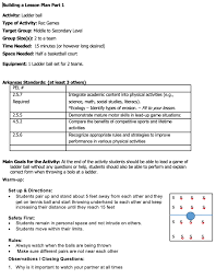 Ladder Ball Lesson Plan Part 1 How To Plan Lesson Outdoor Education