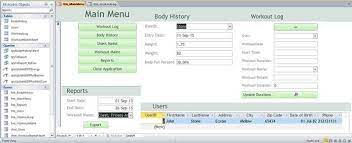 Fitness Workout Membership Access Database Templates And Samples Access Database Best Templates Document Management System