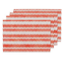 Shop grasscloth orange cloth placemat. Table Linens Home Living Geometric Placemats Set Of 4 Striped Diamond Summer Orange Cloth Placemats By Spoonflower Zig Zag Orange White By Lauriekentdesigns