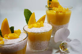 Mango Tapioka Trifle Mit Kokosmilch Perlenpudding Coconut Cucumber Lieblingsrezepte Lebensmittel Essen Tapioka Mango Pudding