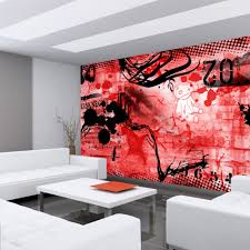 Das jugendzimmer ist für teenies der rückzugsort vom alltagsstress. Vlies Fototapete Red Graffiti Wall Lifestyle More
