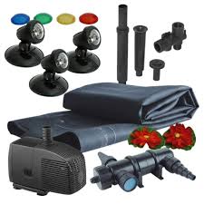 Algreen 1 200 Gal Pond Kit With Lighting System 91858 The Home Depot