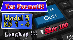 Kunci jawaban matematika kelas 9 semester 2 halaman 55 56 ini terdiri dari satu halaman dengan pembahasan soal no.1 yang terdapat pada buku siswa. Komplit Jawaban Tes Formatif Modul 3 Kb 1 4 Youtube