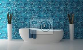 Suchen sie badezimmer blau weiß? Badezimmer Blau Wandsticker Gemutlich Minimal Regale Myloview De