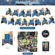 How to make cake guide for zelda breath of the wild shows where to find ingredients for cake recipe, how to complete a parent's love quest. Buy 50 Pcs Zelda Birthday Party Supplies Zelda Theme Game Party Decorations With Happy Birthday Banner Cake Topper Cupcake Toppers Balloons Online In Turkey B0947xjm3x