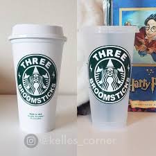 Three Broomsticks Harry Potter Starbucks Cup Starbucks Hot Etsy In 2020 Three Broomsticks Starbucks Cups Starbucks