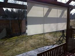 Glasschiebewand Mit Innenrollo Wind Sicht Sonnenschutz Fur Die Terrasse Sonnenschutz Glasschiebetur Sonnenschutz Aussen