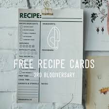 Here's a collection of recipe cards i've gathered from around the web, all are free printables. Free Recipe Cards Veggiejeva
