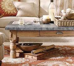 33w x 60d x 19.25h Unique Coffee Table Zinc Coffee Table Coffee Table Coffee Table Pottery Barn