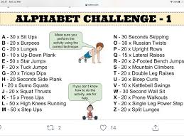 We've attached an exercise to all 26 letters in the alphabet and created . Uzivatel Thornleigh Pe Dance Na Twitteru Tomorrow S Challenges Include 1 Thebodycoach Workout At 9am On His Youtube Channel 2 Spell One Of The Following Words Using The Attached Alphabet Challenge Salesian Don