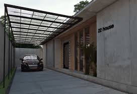 Carport minimalis yang serba hitam dalam gaya arsitektur rumah minimalis, penggunaan warna hitam yang dominan adalah salah satu ciri khasnya. 10 Inspirasi Desain Carport Rumah Minimalis Yang Elegan Arsitag