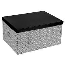 Este suprapozabila cu celelalte cutii din aceasta gama. Cutie Depozitare Cu Capac Homeup 40x30x20 Cm Negru Alb Emag Ro