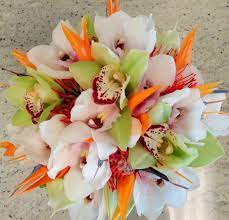 Orchid Bouquet With Birds Of Paradise Flower Bouquet Wedding Orchid Bouquet Wedding Flowers