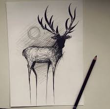 Dark Deer Dark Art Drawings Creepy Drawings Deer Drawing