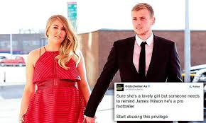 Der brite machte sich in den vergangenen jahren als sänger der band kaiser chiefs einen namen. Manchester United James Wilson S Girlfriend Hits Back Over Odds Checker Au Tweet Daily Mail Online
