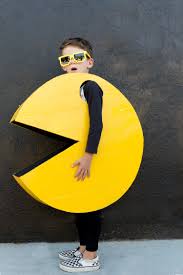 Pacman and his ghosts are a great costume idea for large groups. Diy Kids Pac Man Halloween Costume The Effortless Chic