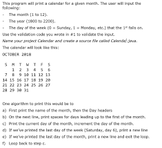 Printing A Calendar In Java In 2020 Print Calendar Calendar Printables Calendar