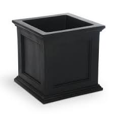 Mayne Self Watering Fairfield 20 In Square Black Plastic Planter 5825b The Home Depot Patio Planters Plant Pots Uk Outdoor Planters