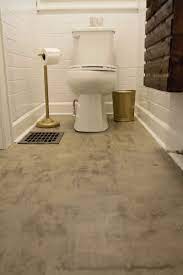 Powder Room Refresh Cement Floor Diy Diy Flooring Bathroom Floors Diy