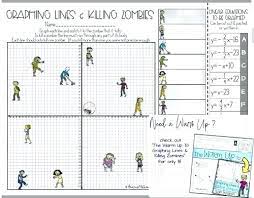 Graphing lines slope intercept form worksheets showing all 8 printables. Graphing Lines Killing Zombies Slope Intercept Form Activity Worksheet Answers Sumnermuseumdc Org