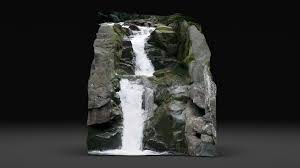 Rock Waterfall 3d Model Rock Waterfall Waterfall 3d Landscape