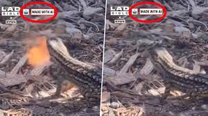 Is the Viral 'Fire-Breathing' Lizard Video Real? The Truth Behind the AI-Generated 'Dragon' Clip | 🔎 LatestLY