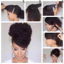 The hair is first flat twisted all around the head and then gathered in the back, before being wrapped up in a drawstring ponytail. 3 No Heat Curly Styles For Spring The Layer Hair Styles Curly Hair Styles Natural Hair Styles