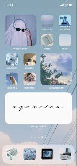 Ios 14 Home Screen Soft Blue Homescreen Theme