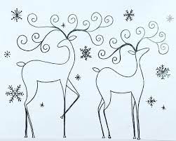 For the small canvases, i used these fabulous free printable templates from the fun blog billie monster here. Reindeer Traceable Christmas Christmas Wall Art Christmas Watercolor Christmas Paintings