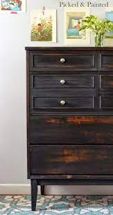 Helen Nichole Designs Dresser In Pitch Black Milk Paint Milk Paint Furniture Black Painted Furniture Repurposed Furniture
